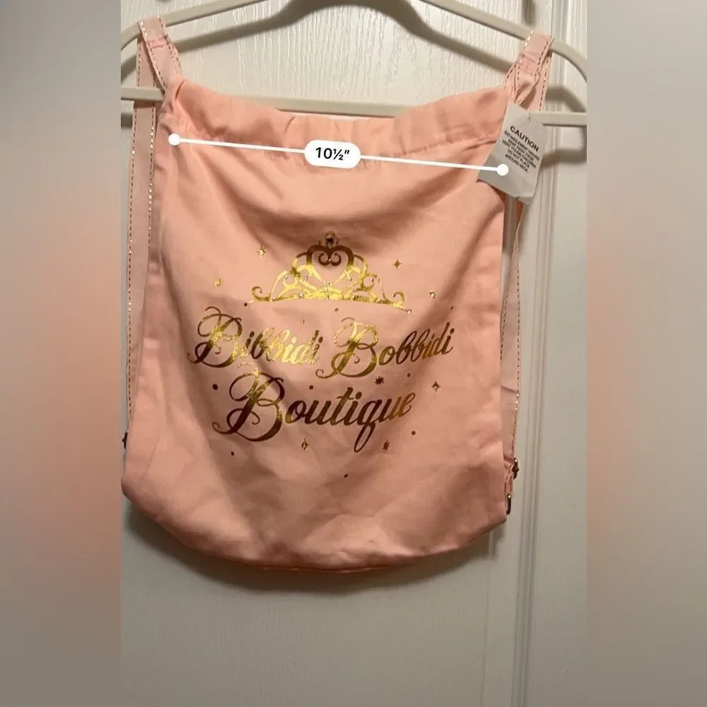 Disney Parks Bibbidi Bobbidi Boutique Cinderella‎ Drawstring Backpack New